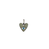Enamel Evil Eye Heart Bale Charm