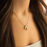 Adjustable Pull Chain Necklace with Pavé Bubble II