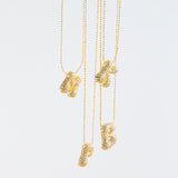 Adjustable Pull Chain Necklace with Pavé Bubble II