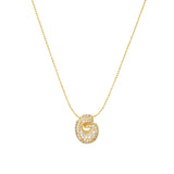 Adjustable Pull Chain Necklace with Pavé Bubble II