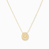 Adjustable Pull Chain Necklace with Pavé Bubble II