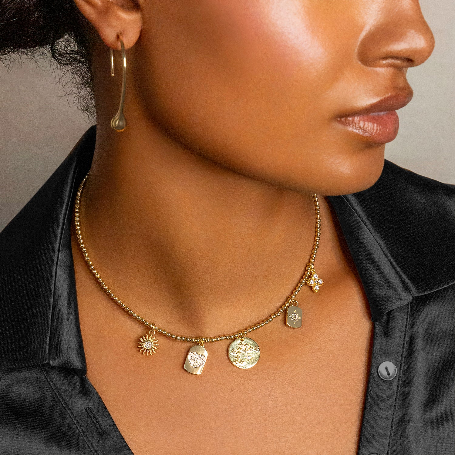 Radiant Multi Charm Necklace