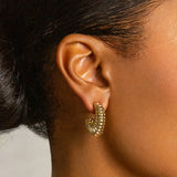 Angled Ribbed Post Hoop