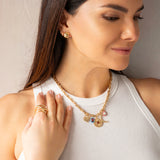 Multi Disc Charm Necklace