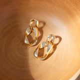 Double Link Drop Earring