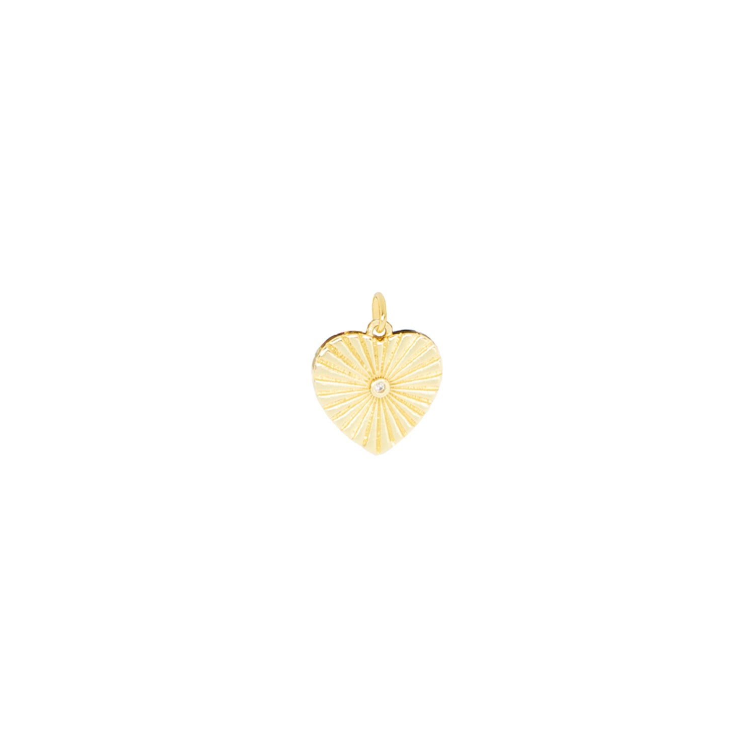 etched heart charm