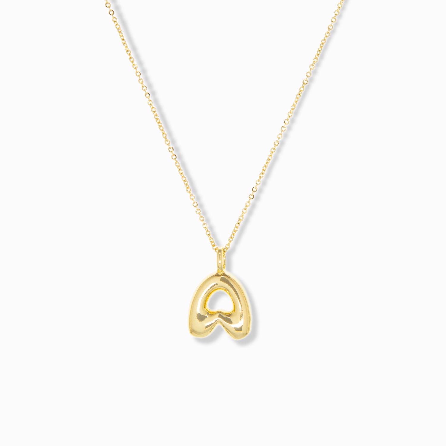 bubble initial necklace