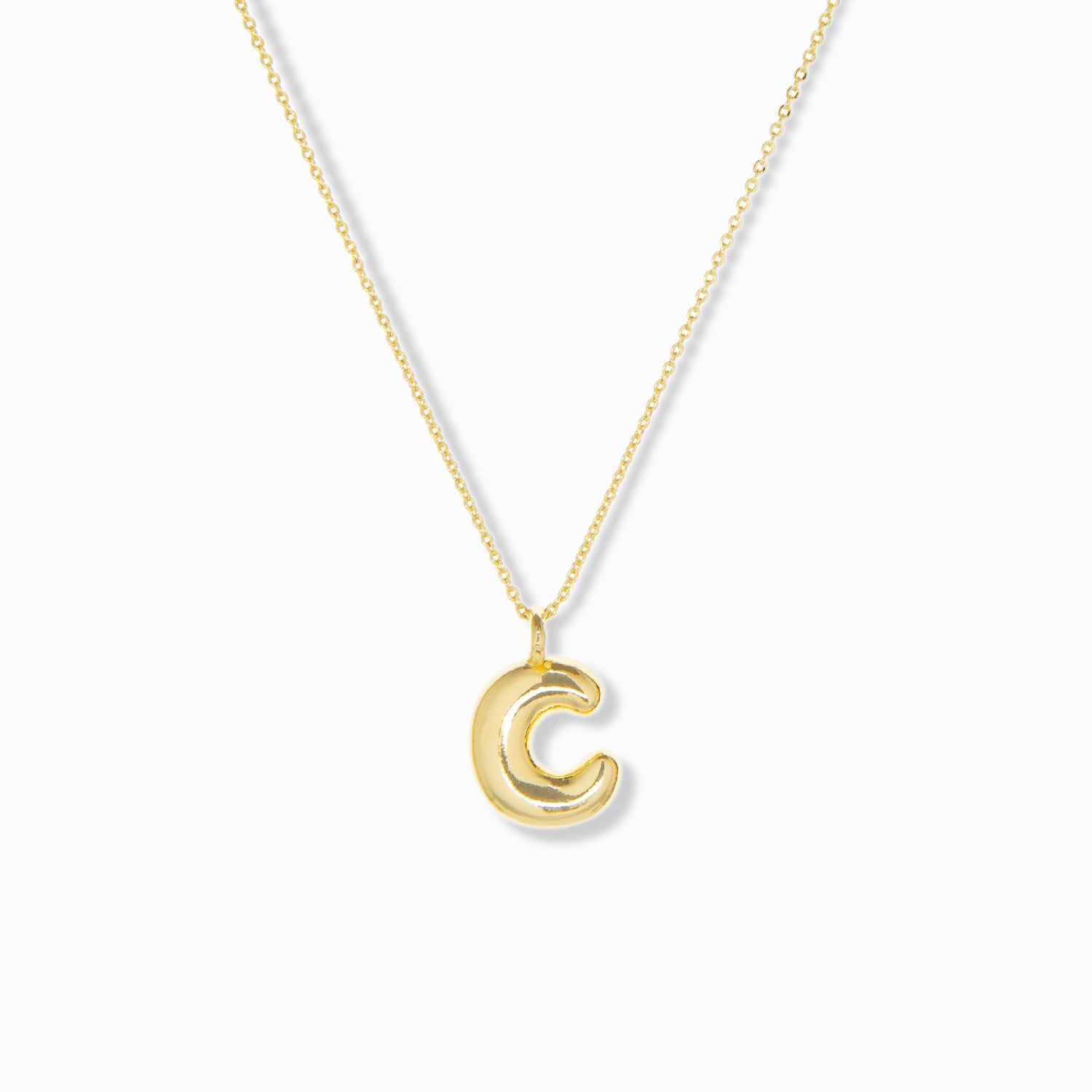 bubble initial necklace