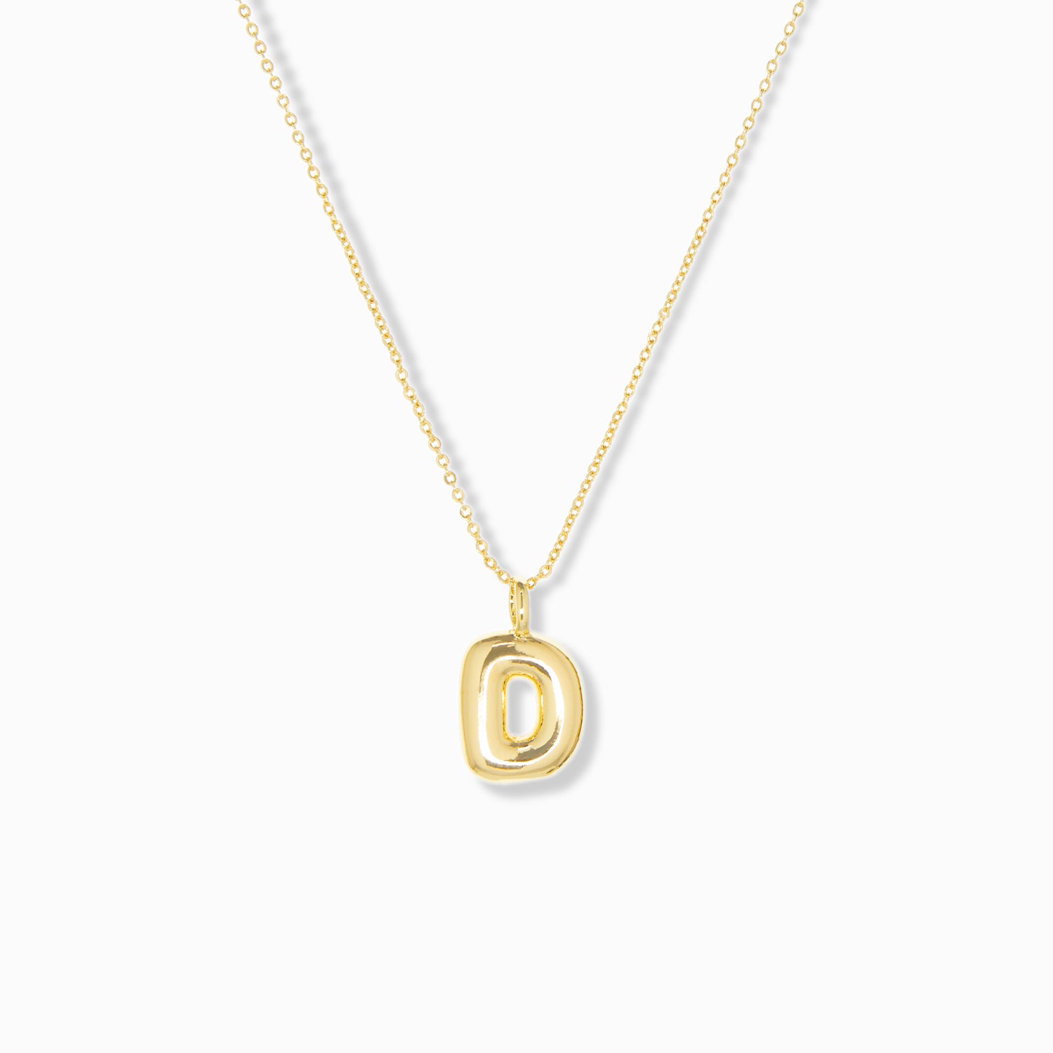 bubble initial necklace