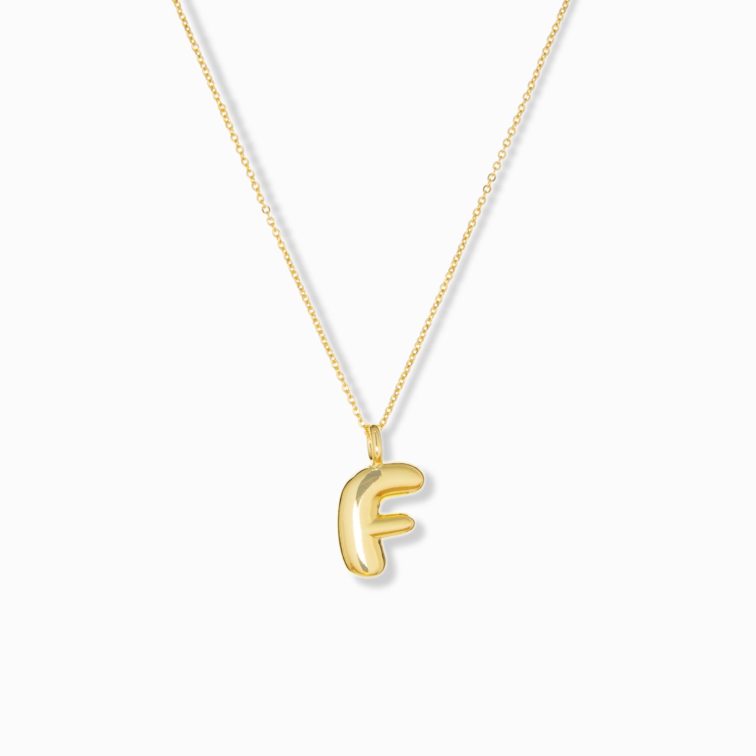 bubble initial necklace