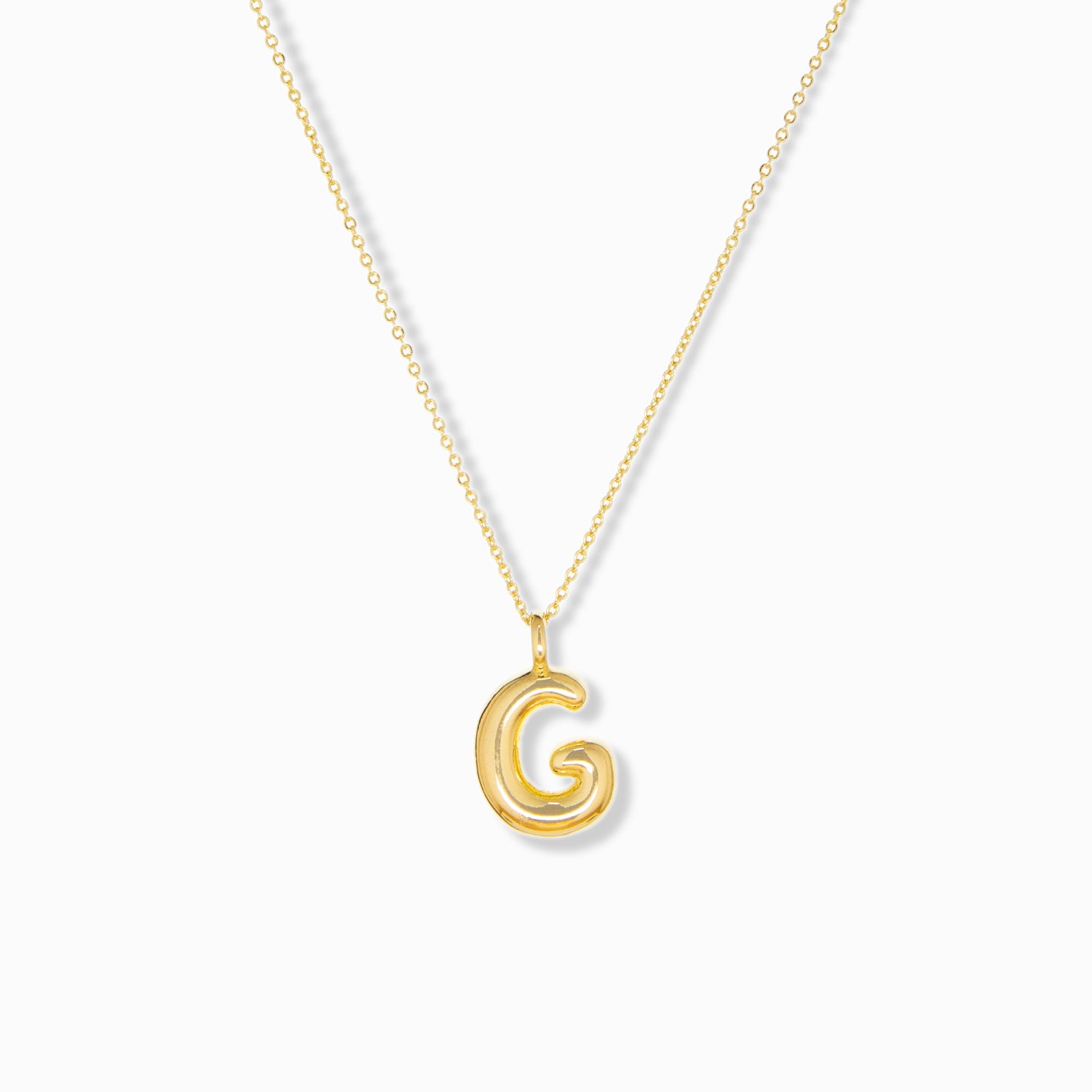 bubble initial necklace