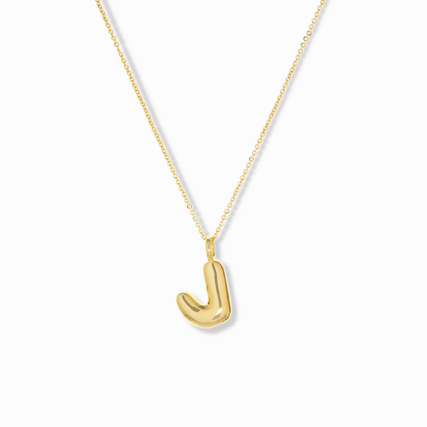 bubble initial necklace