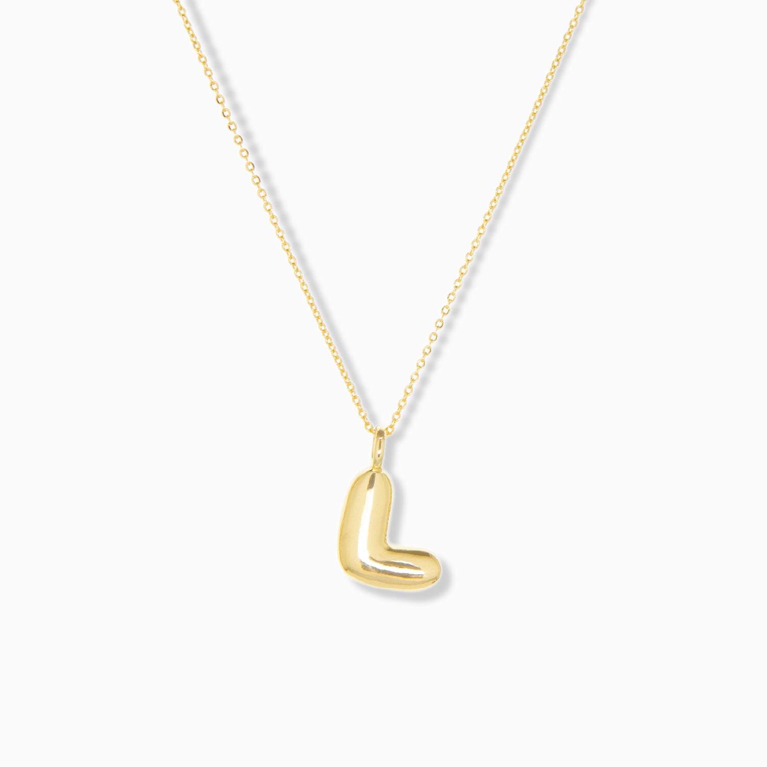 bubble initial necklace