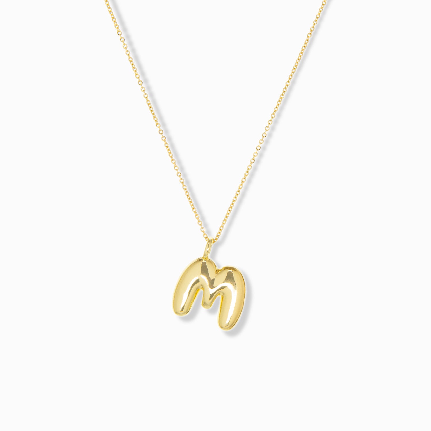 bubble initial necklace