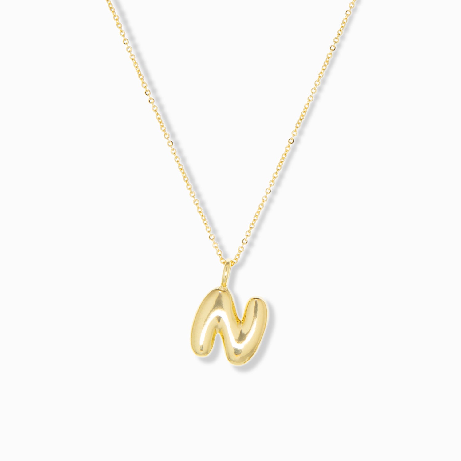 bubble initial necklace