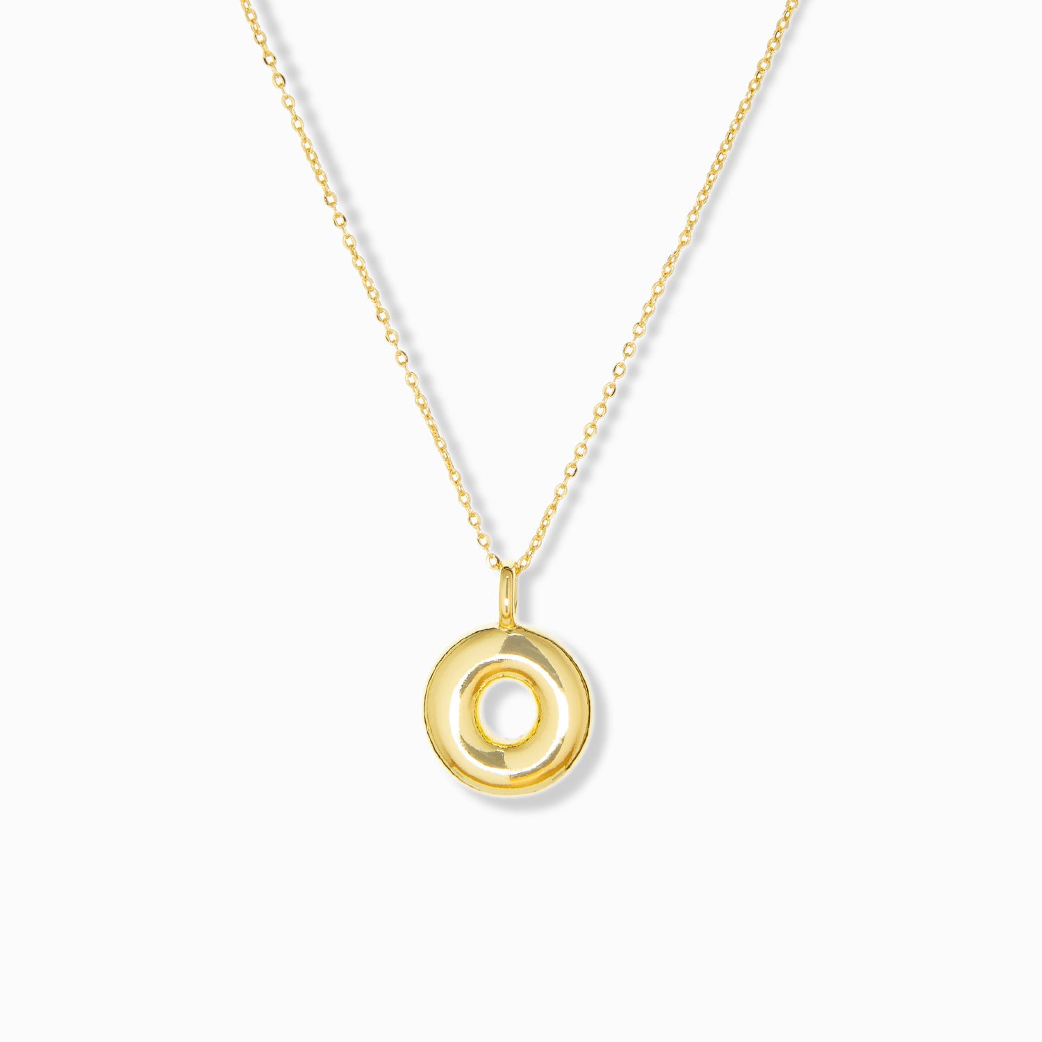 bubble initial necklace