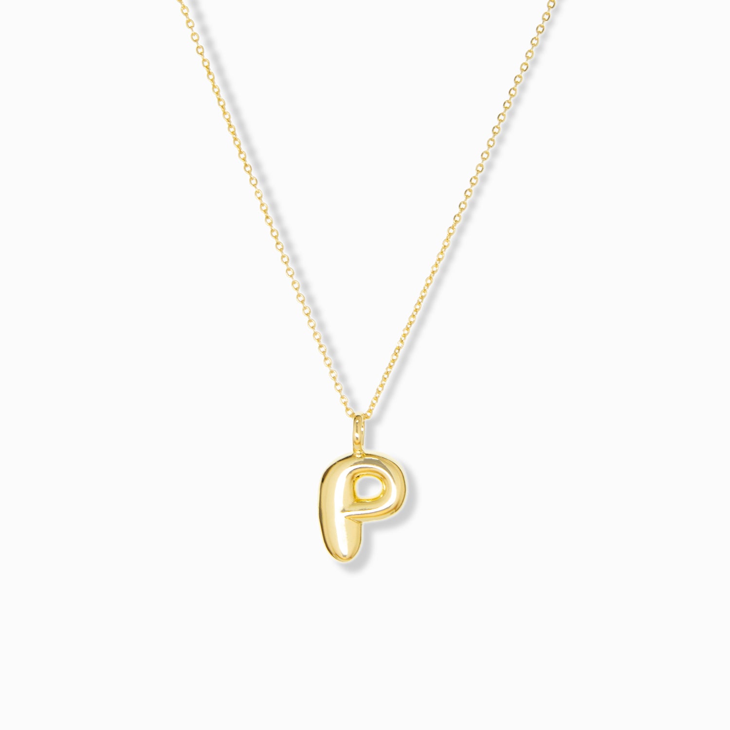 bubble initial necklace