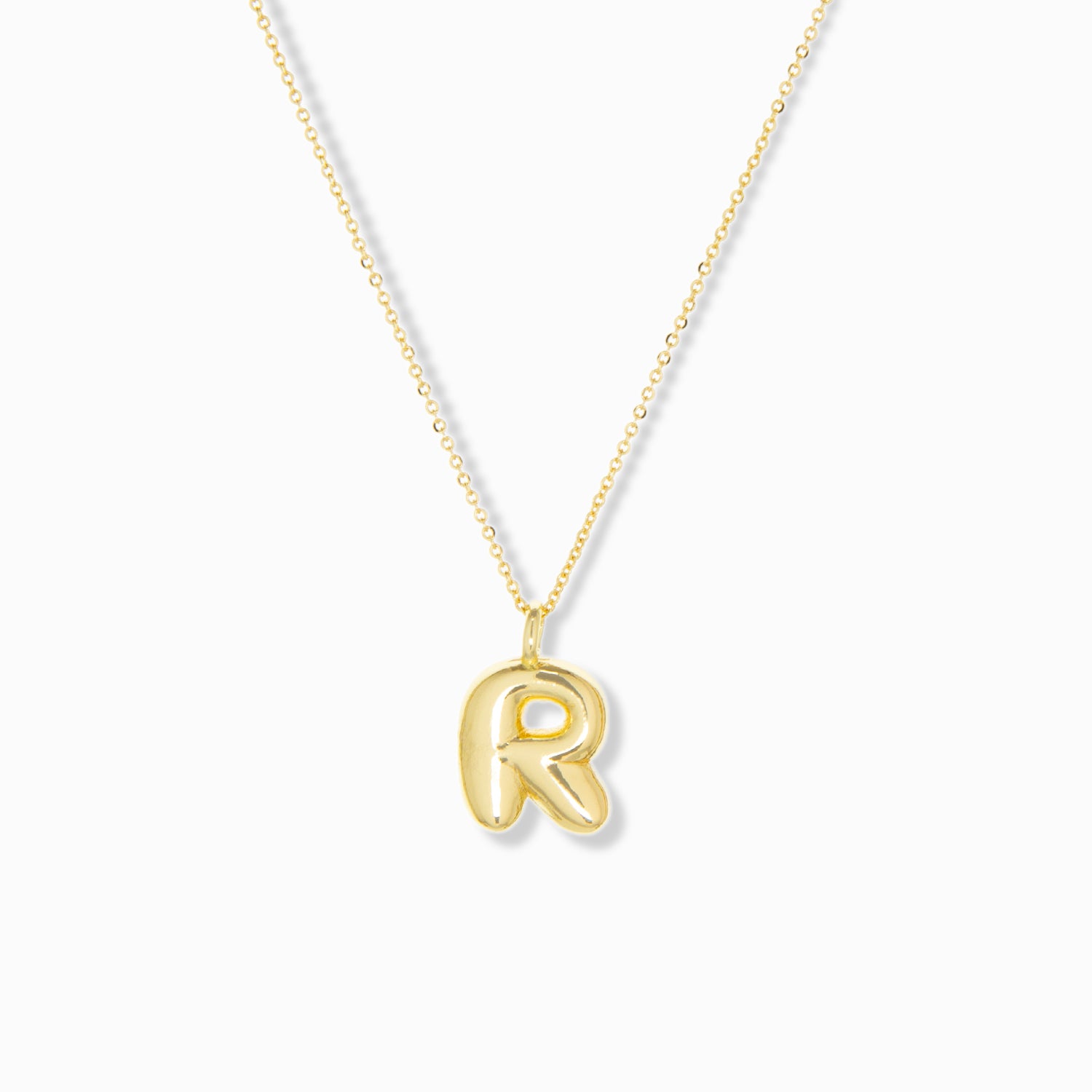 bubble initial necklace