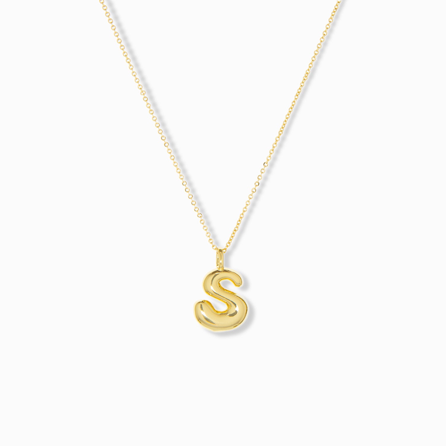 bubble initial necklace