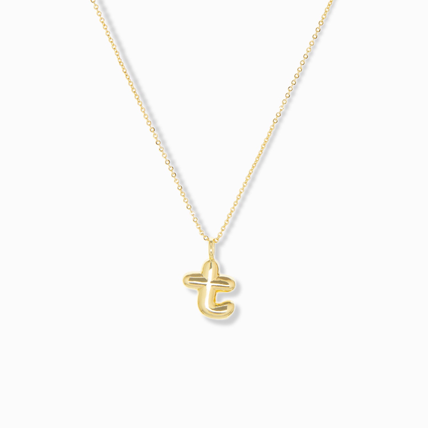 bubble initial necklace