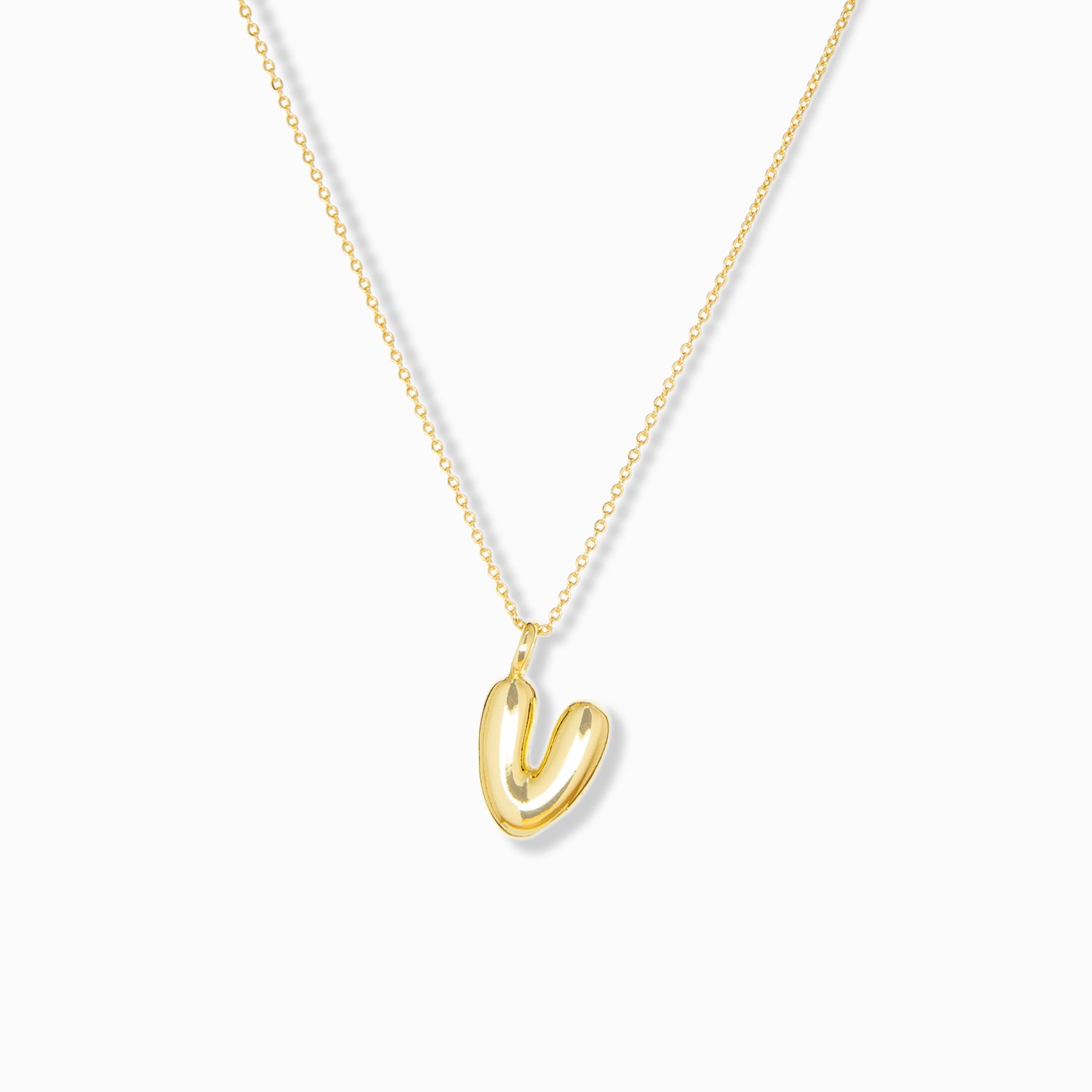 bubble initial necklace