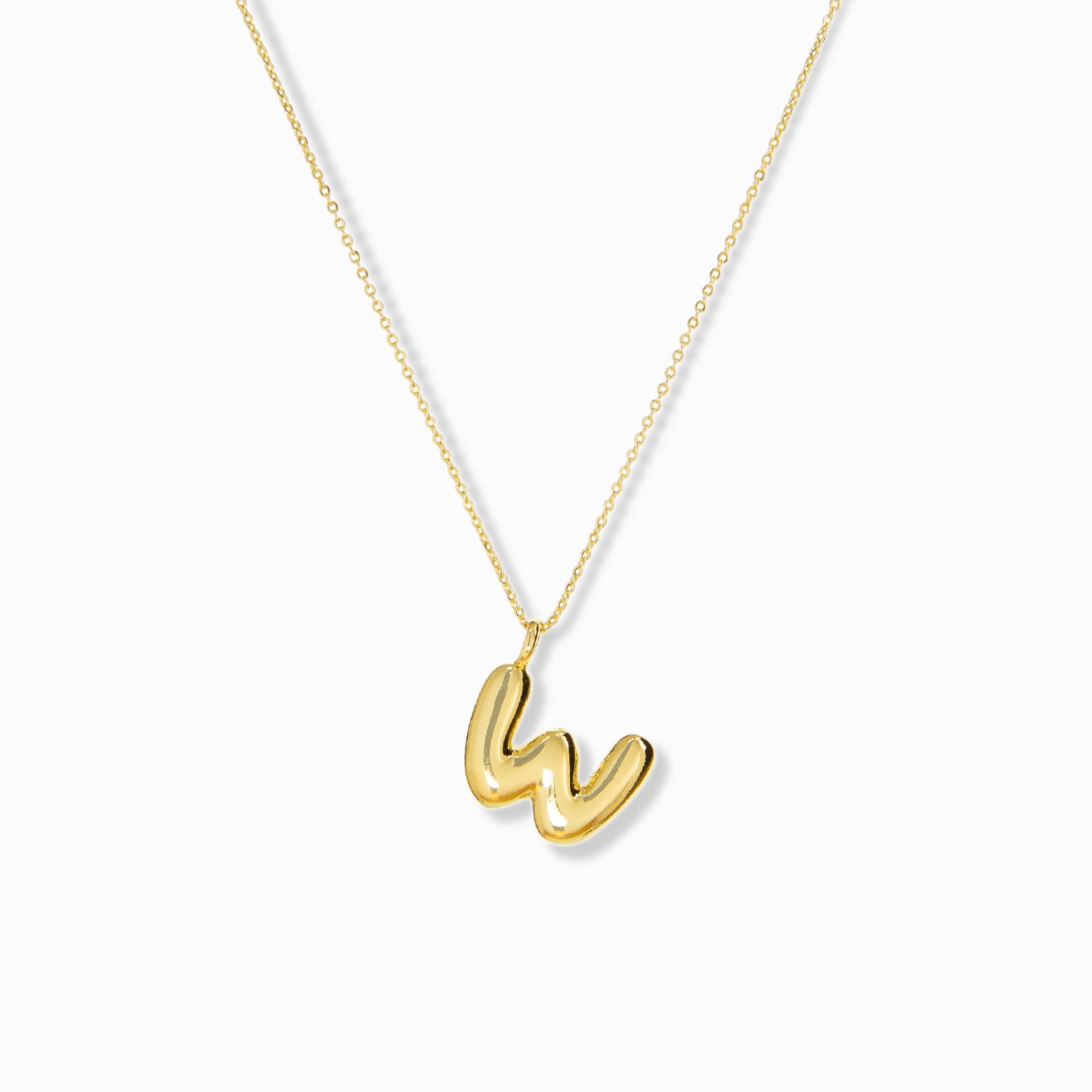 bubble initial necklace