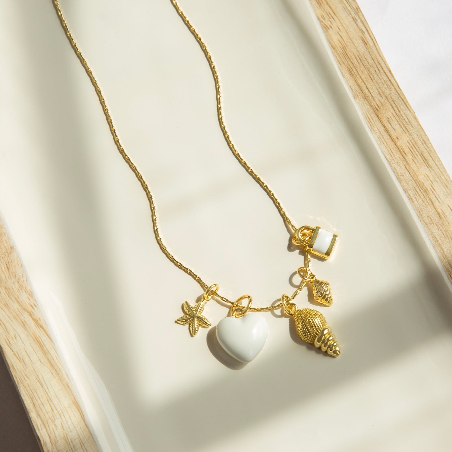 multi summer charm necklace