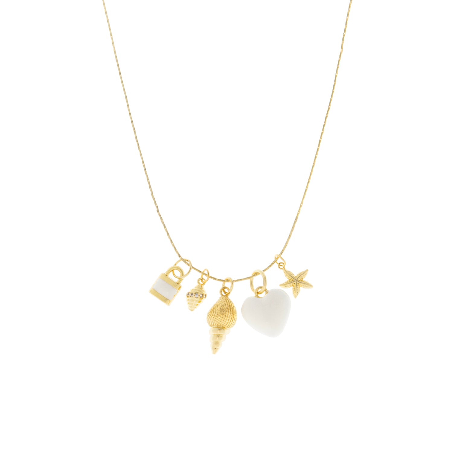 multi summer charm necklace