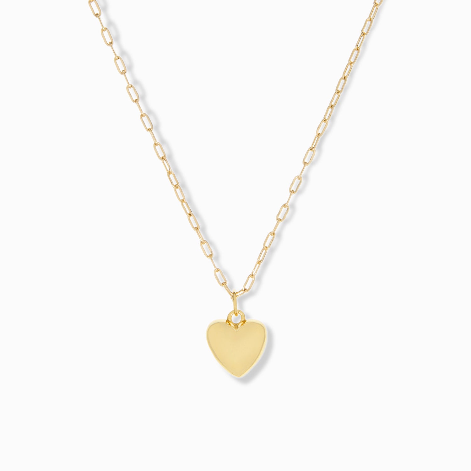 small puffy heart charm necklace