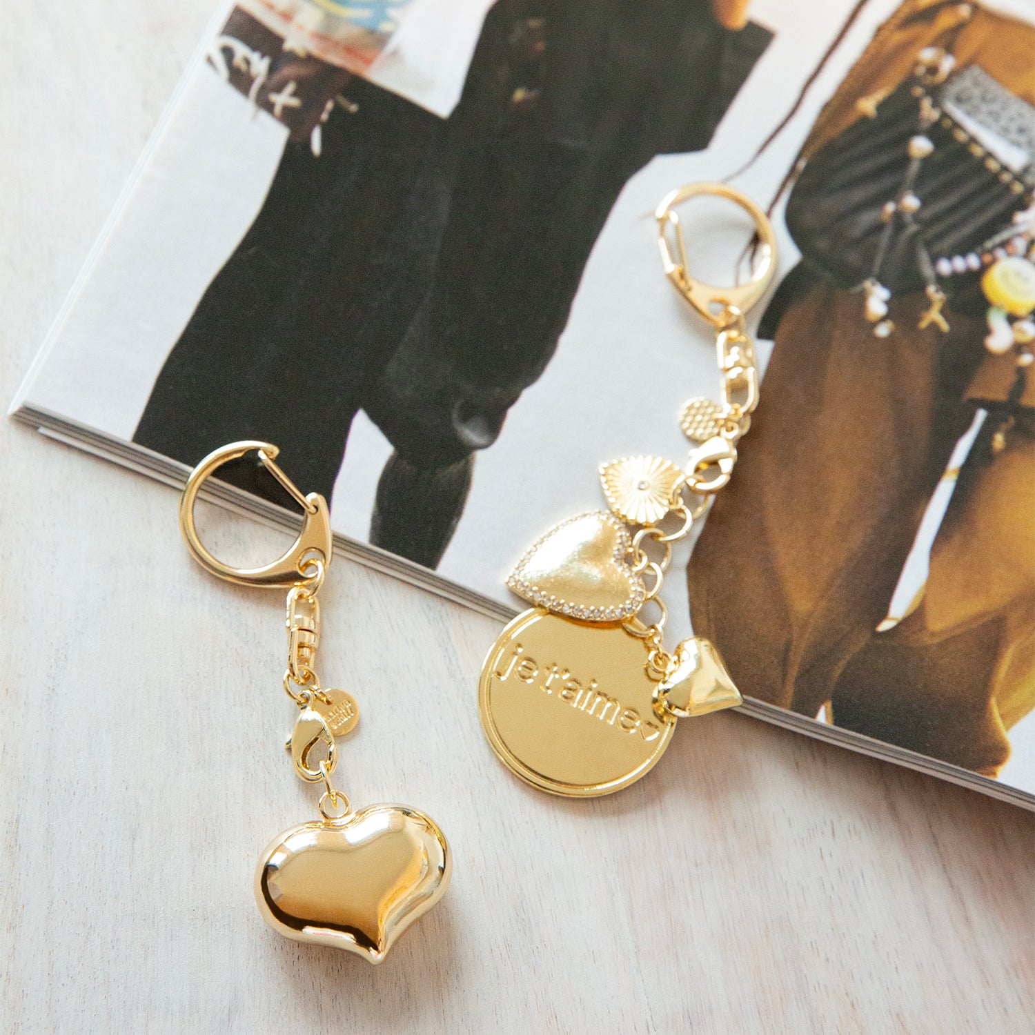 puffy heart bag charm/keychain