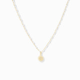 pave sun charm necklace