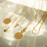 Circle Pendant Waterproof Necklace