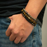 Natural Stone/Heishi Beaded Men's Bracelet