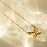 Etched Butterfly Waterproof Necklace