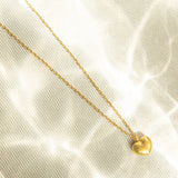 Mini Puffed Heart Waterproof Necklace
