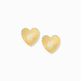 Etched Heart Earring