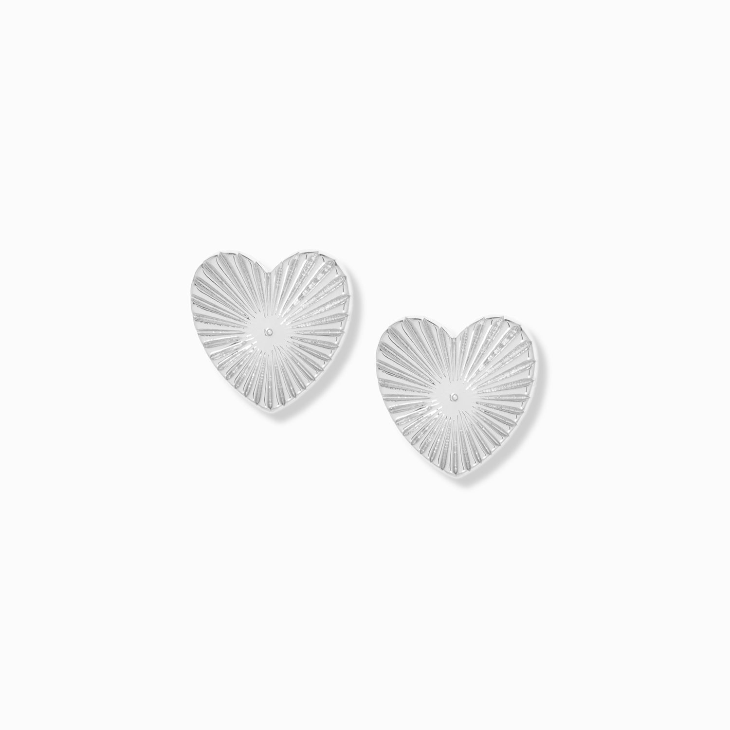 etched heart earring