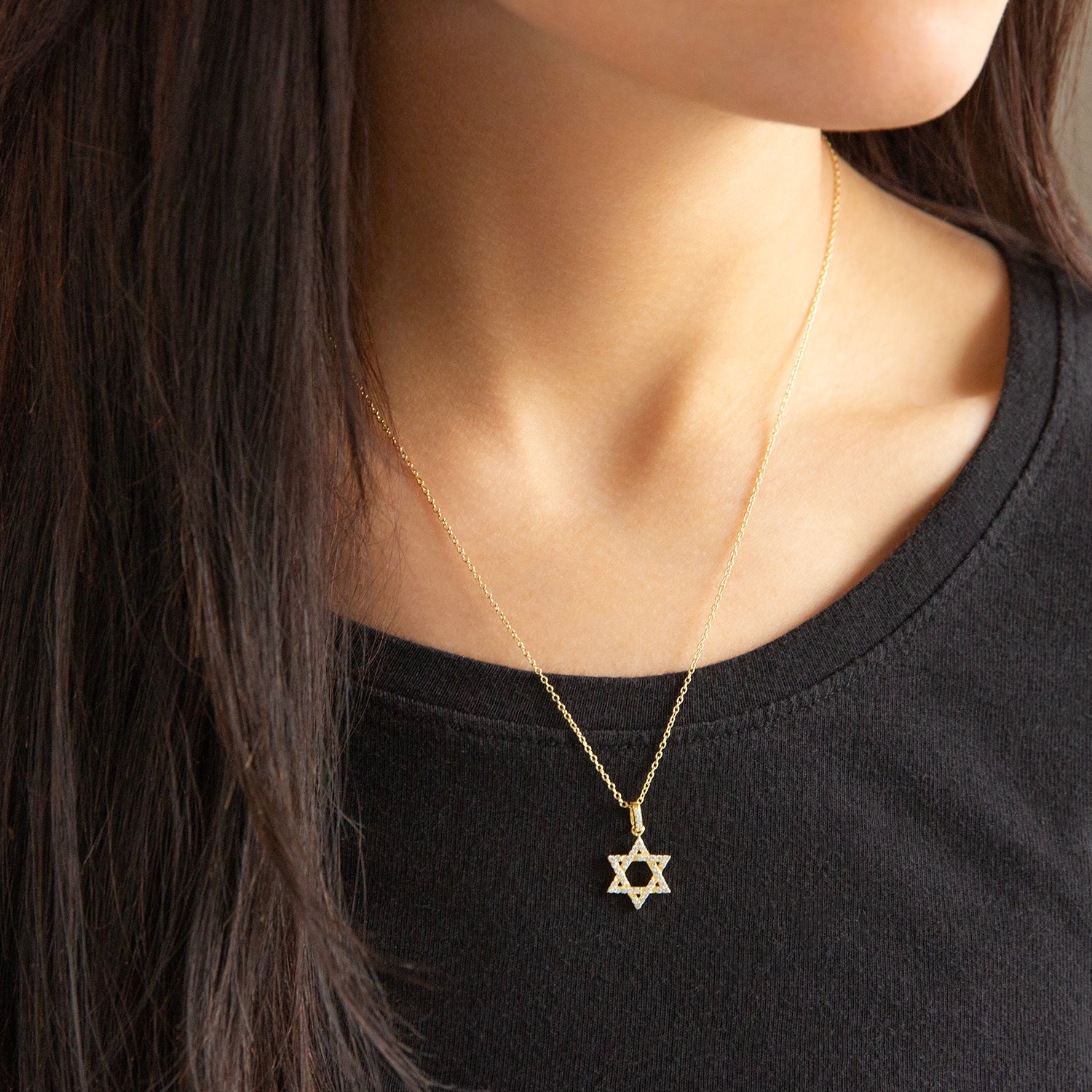 pave Star of David Necklace