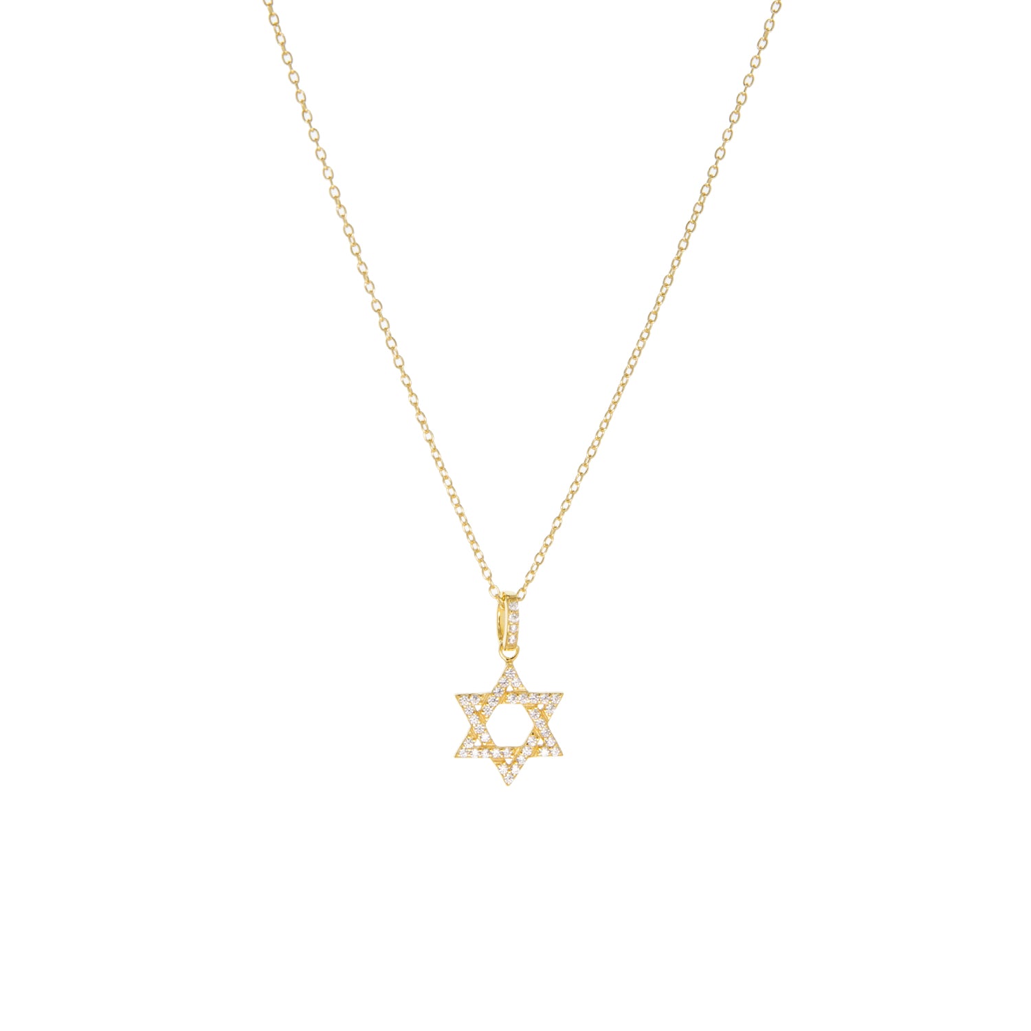 pave Star of David Necklace