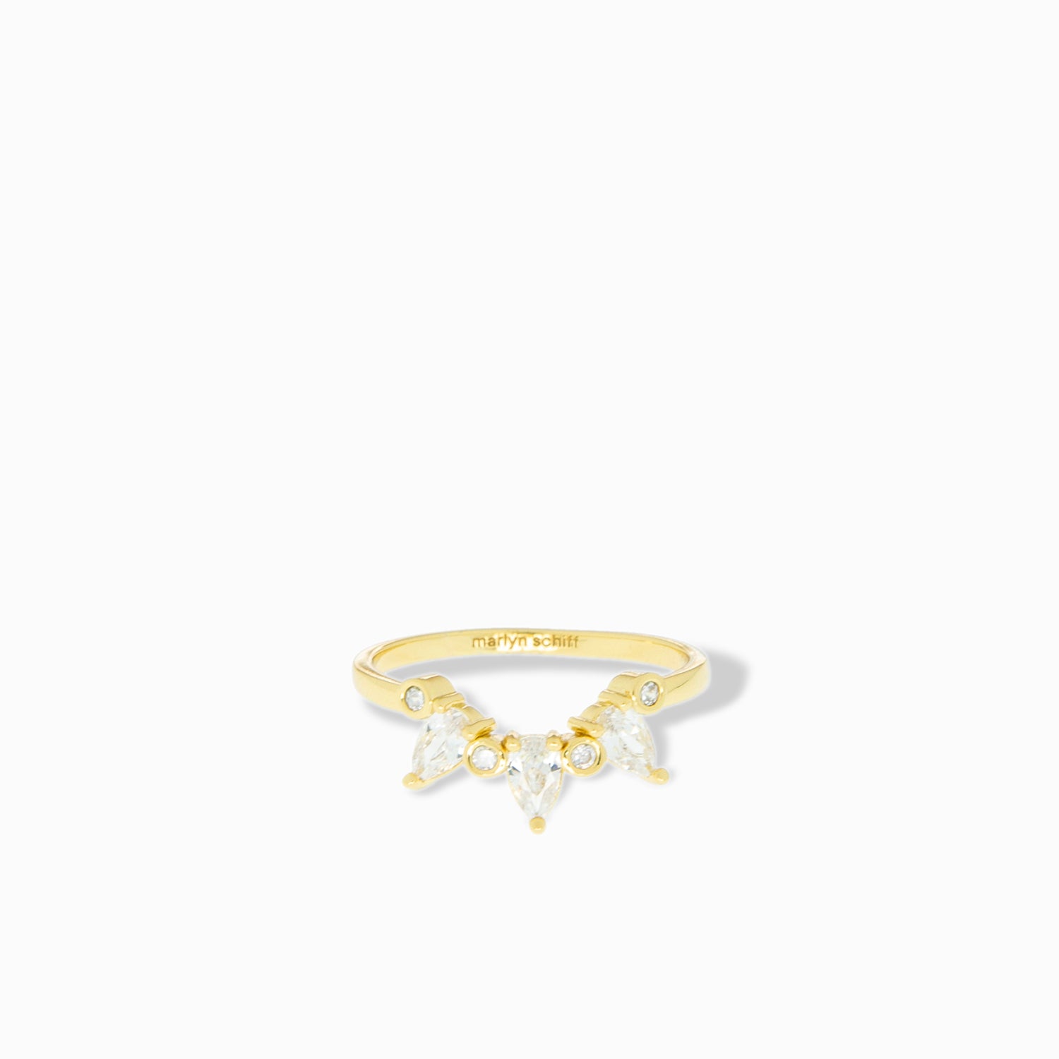 pave chevron ring