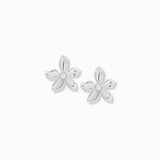 Flower Post Earring with Pavé