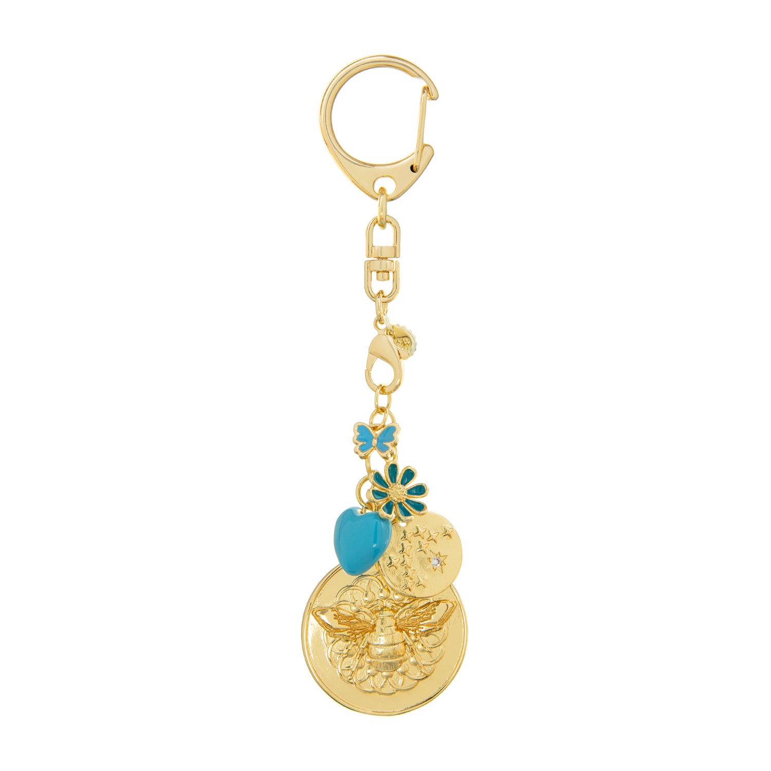 bee disc bag charm/keychain