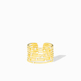 Multi Layer Pavé Adjustable Ring Stack