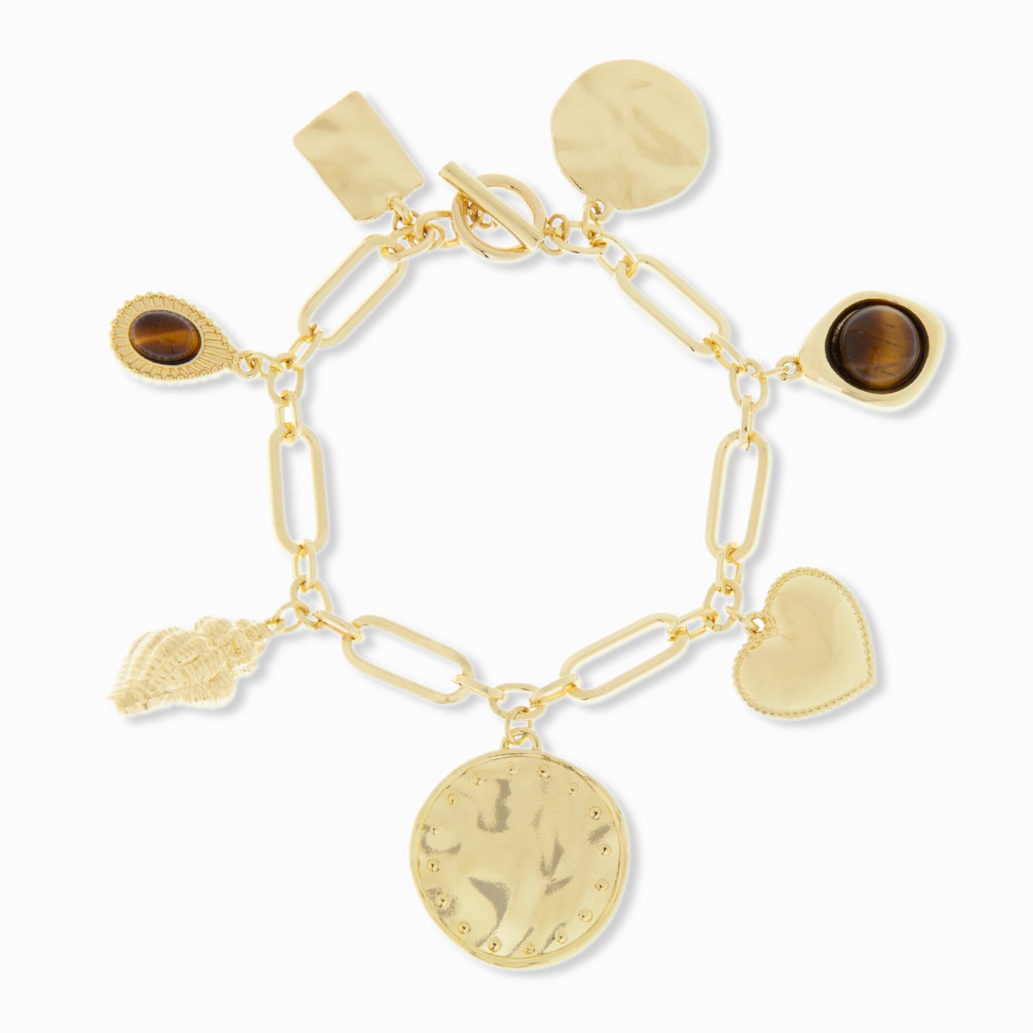 seashell charm bracelet