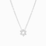Large Baguette/Solitaire Star of David Necklace