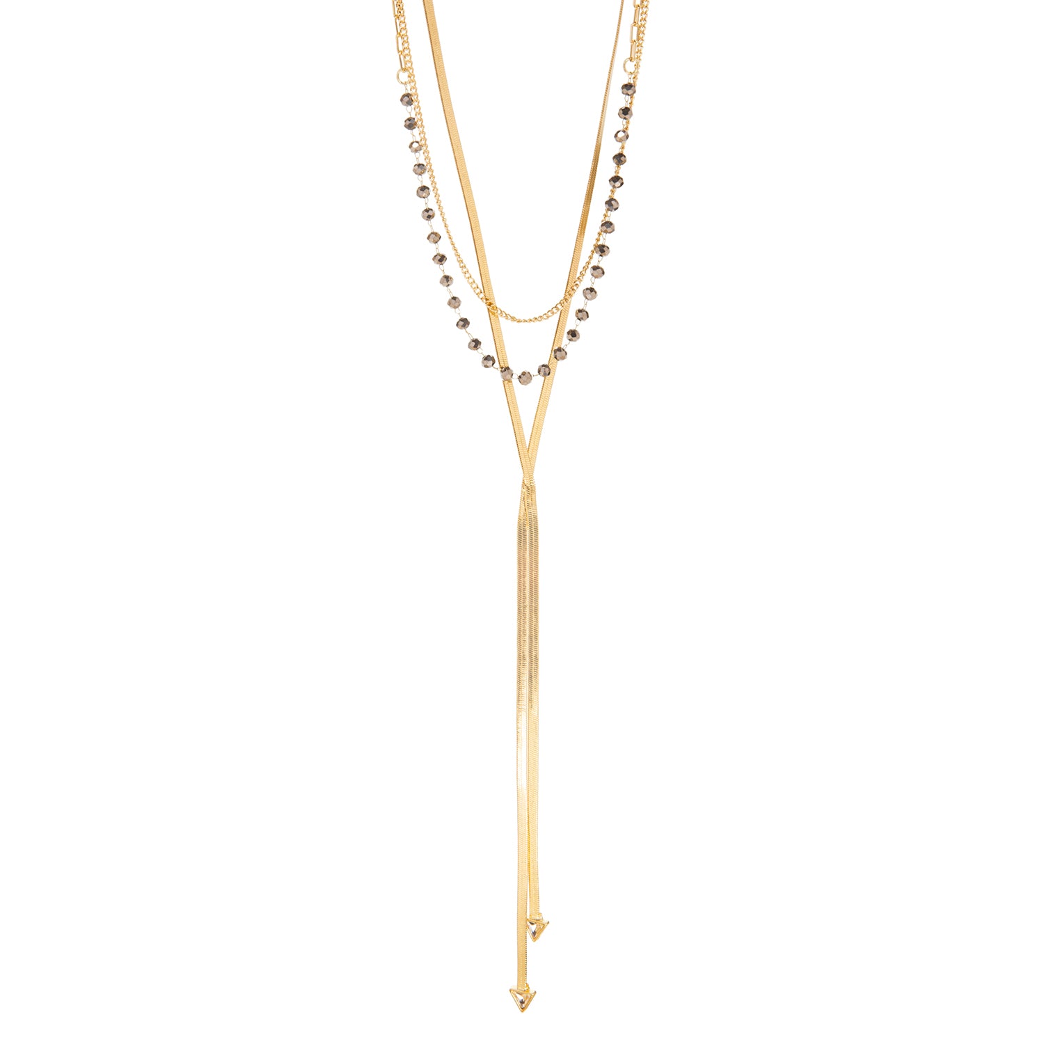 triple chain lariat necklace
