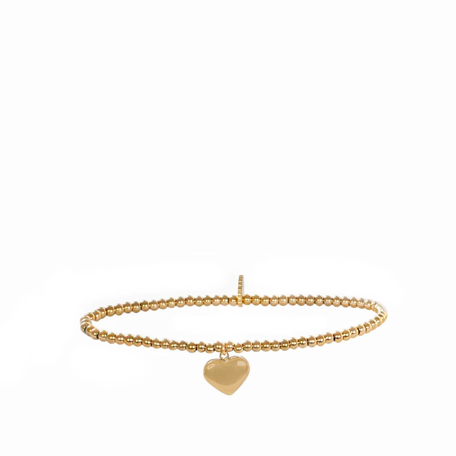 Waterproof Beaded Heart Stretch Bracelet