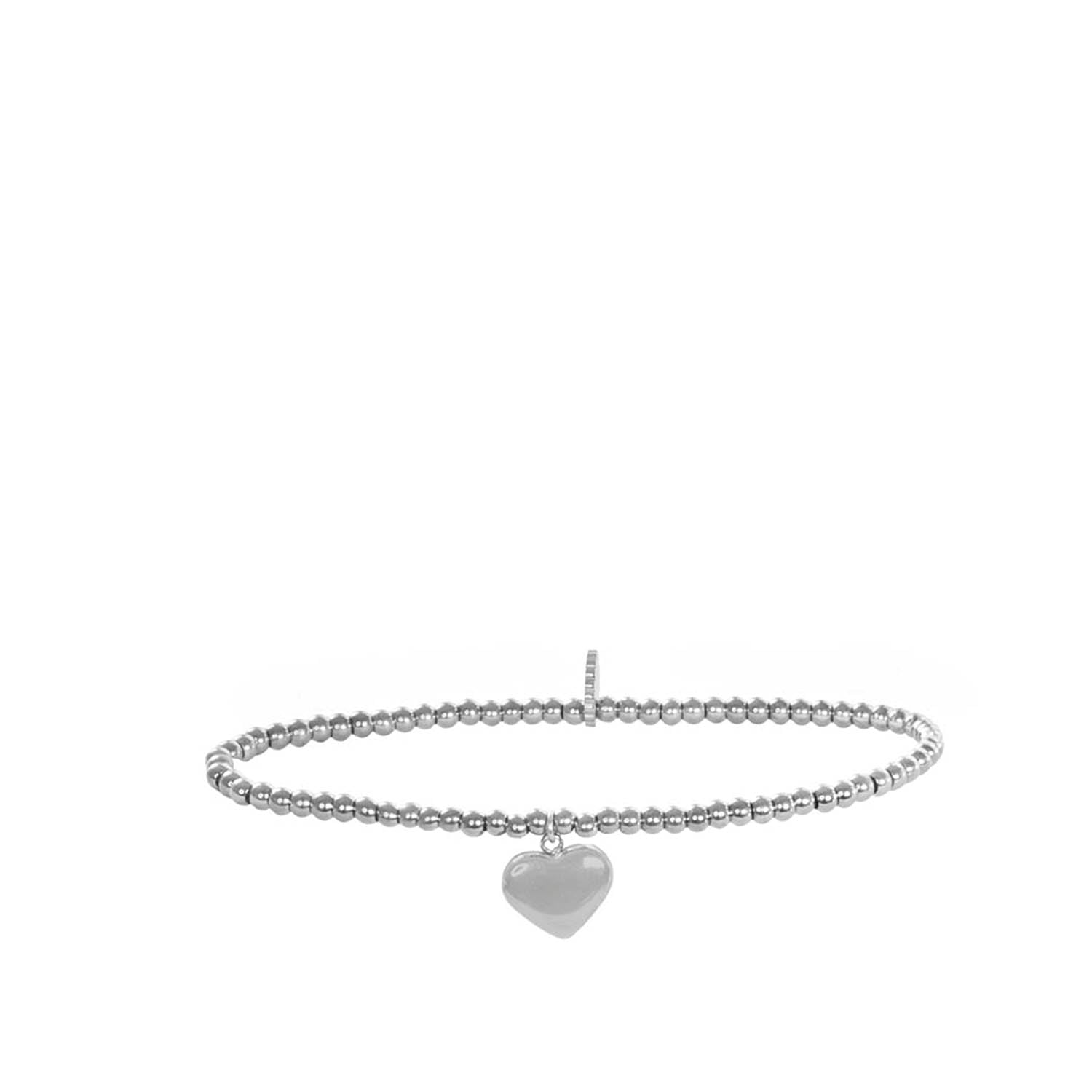 Waterproof Beaded Heart Stretch Bracelet