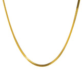 Waterproof Thin Herringbone Necklace