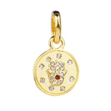 Pavé Hamsa Disc Bale Charm